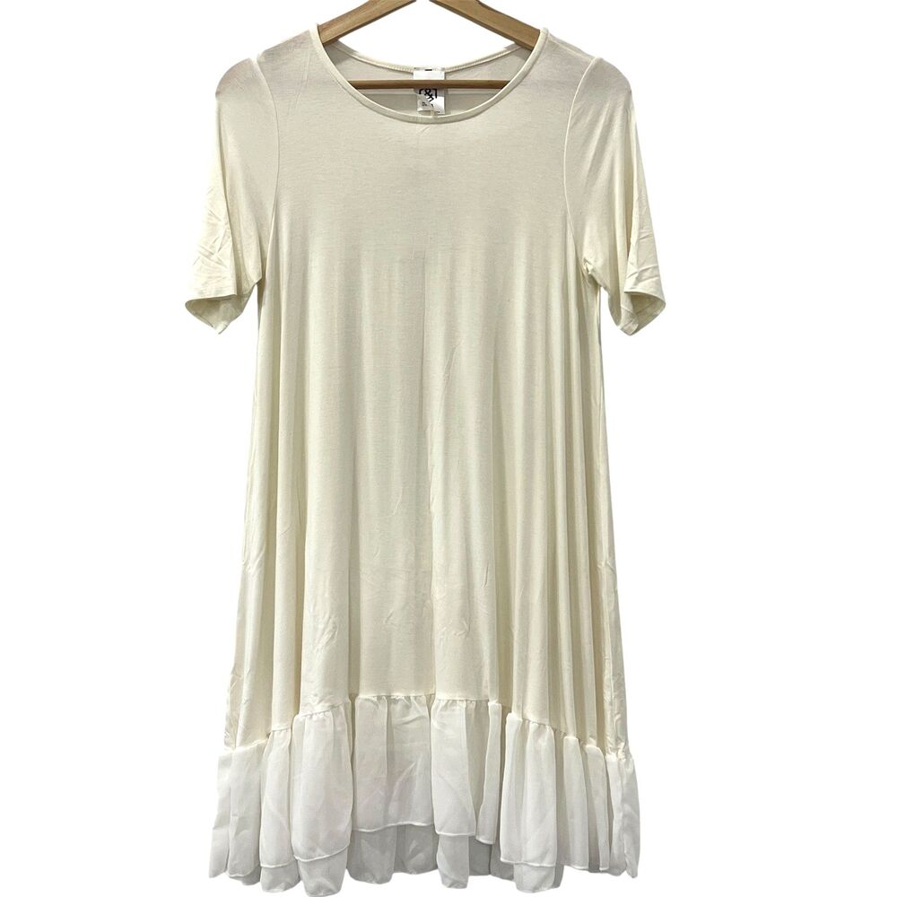 Agnes & Dora Womens White Ruffle Dress Size Small